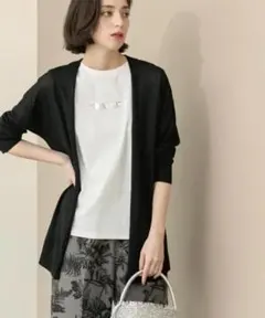 OPAQUE.CLIP　ミドル丈ニットカーディガン　接触冷感　2025SS　M