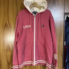 二*子様 トミーヒルフィガー　パーカー　フルジップ　USA ピンク