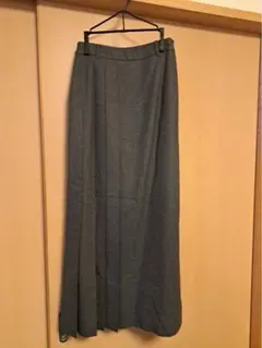 LAUTREAMONTグレー ウール混紡 ロングスカート