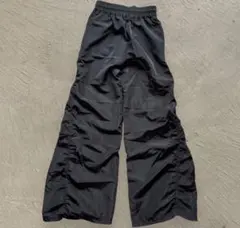 ナイロンパンツ フレア ギャザー y2k