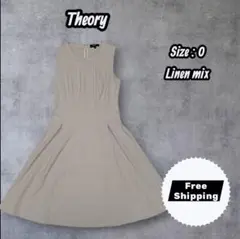 美品✨️ Theory ノースリーブ ワンピース リネン混 近年モデル フレアのサムネイル