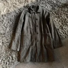 RINEN グレンチェック　ウールコート ポケット付き