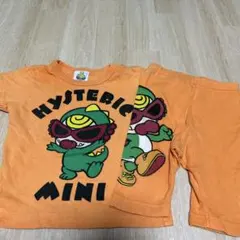 HYSTERIC MINI オレンジ Tシャツ　セットアップ80