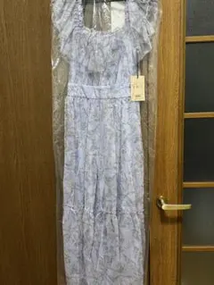 Camila flower チュールロングワンピース