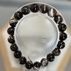 マザーオブパール ブレスレット 約10mm 内周17cm ブラウン系 天然石