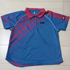 美品　TSP 水色✖️ピンク　ポロシャツ Mサイズ