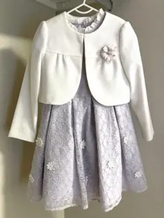 プティマイン　ラベンダーフラワーワンピとジャケットセット