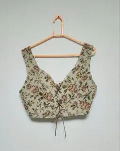 花柄ビスチェ タンクトップ