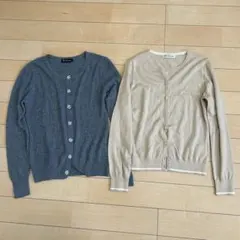Clear Impression カーディガン2点セット グレー ベージュ 9号のサムネイル