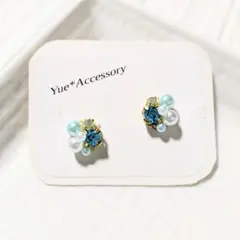 S-242　ハンドメイド☆ビジューピアス／イヤリング