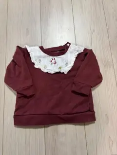 mamaraku 長袖トレーナー レース襟