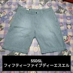 55DSL メンズ ハーフパンツ ショートパンツ ストライプ柄 ボトムス 32のサムネイル
