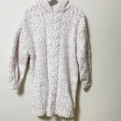 ジェラートピケ アランネップBIGパーカ ワンピース ひざ丈 ルームウェア