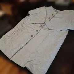 キルティングライトブルーグレーコートused