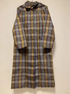 YORKLAND ヨークランド ヴィンテージ ロングポンチョ モヘア チェック YORKLAND ヨークランド ヴィンテージ ロングポンチョ モヘア チェック