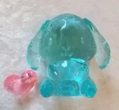 アクアブルー　垂れ耳うさぎ　◇アクリルアイス　アクリルストーン　置物◇