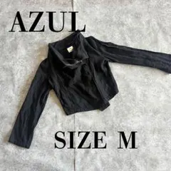 AZUL アズール　ジャケット　羽織り　トップス　ブラック　長袖　麻　レーヨン
