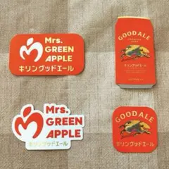 KIRINグッドエール✕Mrs.GREEN APPLE　オリジナルステッカー４枚