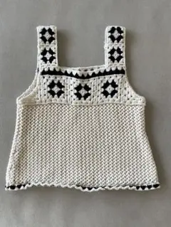 ZARA クロシェ編みタンクトップ　3y