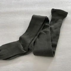 毛混リブタイツ　ML オリーブ
