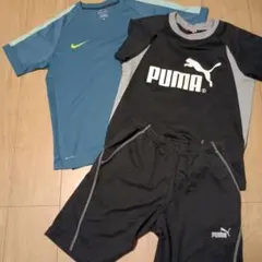 NIKE PUMA サッカー　スポーツウェア 3点セット 140㎝