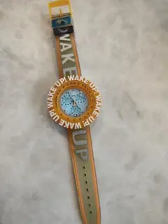 80s★レア物★Swatch Wake Up! メンズクォーツ腕時計　動作未確認
