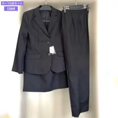 リクルートスーツ フォーマルスーツ 3点セット ストライプ ブラック