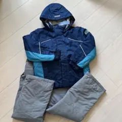 500円オフ子ども用スキーウェア ネイビー 130 クリーニング済