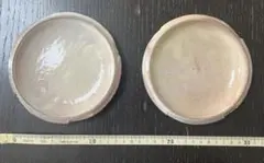陶器 皿 2枚セット 薄いピンク　萩焼のサムネイル