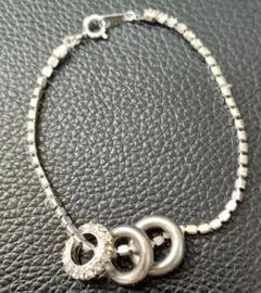 シルバー 3リング ブレスレット