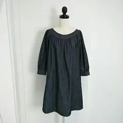 クレスピ Crespi　デニム風　ストレッチワンピース