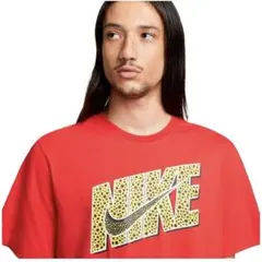 新品 未使用 タグ付き NIKE ナイキ ロゴ Tシャツ アニマル柄 レッド Lのサムネイル
