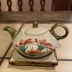 未使用 胡老焼 醤油差し 受け皿付き 琉球焼 やちむん 陶器