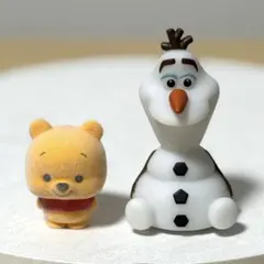 ディズニー プーさん オラフ カプセルトイ フィギュア ガチャガチャ 2点セット