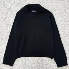 ド*ナ様 トリココムデギャルソン 襟付きウールニット セーター ブラック 黒 長