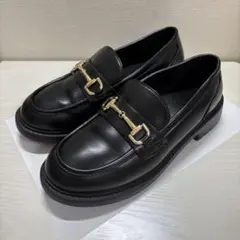 GU ボリュームソールビットローファー ブラック M 23.5cm