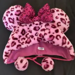Disney ディズニー ファンキャップ ミニー ヒョウ柄 ピンク
