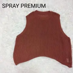 SPRAY PREMIUM ニットベスト 赤系 差し色 春秋