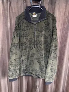 90s REI Fish pattern fleece jacket
