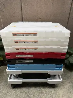（トラスコ ）折りたたみコンテナ ケース 6個プラスカート2台！