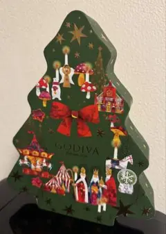 【匿名配送】GODIVA★空BOX★クリスマスツリー型