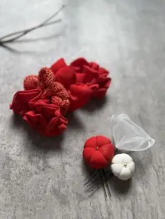 七五三飾り 着物リメイク 七五三 ヘッドドレス 髪飾り R028