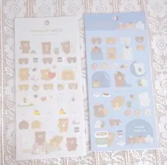 ほっこりモコモカ★シールステッカー　ステッカー　シートシール　2点セット