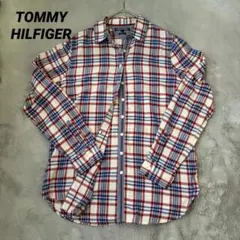 TOMMY HILFIGER チェック柄 長袖シャツ レギュラーフィット綿100のサムネイル
