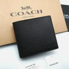 新作　新品　限定値下げ！COACH　折り財布　メンズ　人気の小銭入れ付きのサムネイル