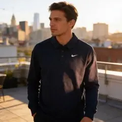 NIKE 長袖 ポロシャツ スウォッシュ 綿100%のサムネイル