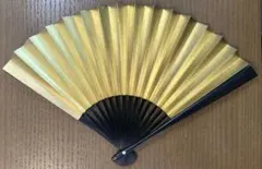 【新品】京扇堂 舞扇子 金銀ストライプ 緑花模様 京都老舗 箱・説明書付 ✨ 新品】京扇堂 舞扇子 金銀ストライプ 緑花模様 京都老舗 箱・説明書付