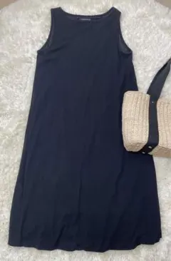 mizuiro ind ノースリーブ バルーン Aライン ワンピース ブラック