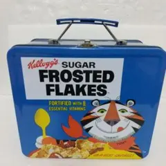 最終値下げ　ケロッグ　おしゃれトランク缶 ブルー