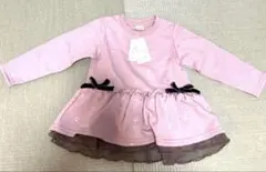 ♡新品♡petit main ピンク フリル付きドレスサイズ90 値下げ‼️